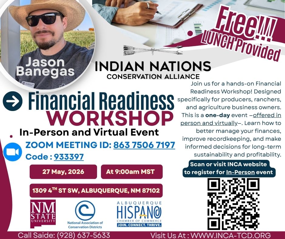 Indian Nations Conservation Alliance May 2026 Workshop Flyer