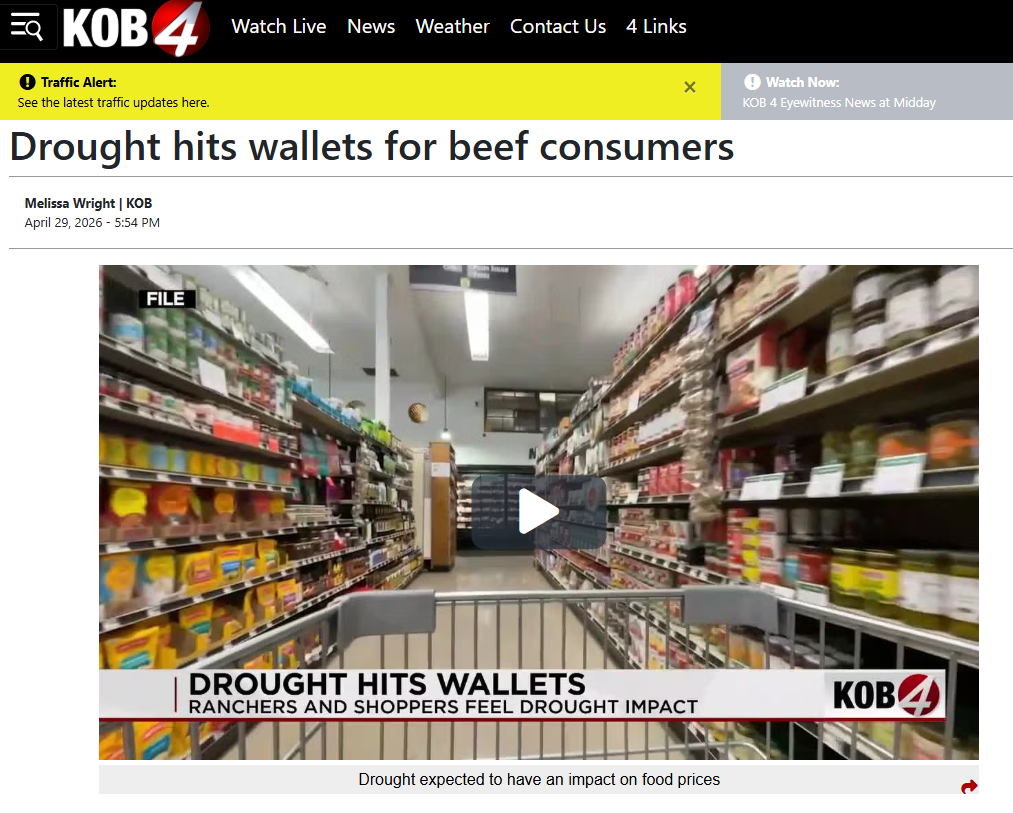 KOB4 TV Drought hits wallets for beef consumers